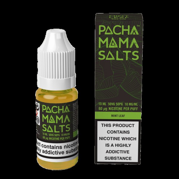 Pacha Mama Nic Salt E-Liquids - Mint Leaf - 10ml