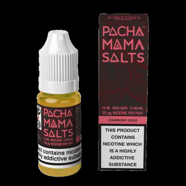 Pacha Mama Nic Salt E-Liquids - Strawberry Crush -...